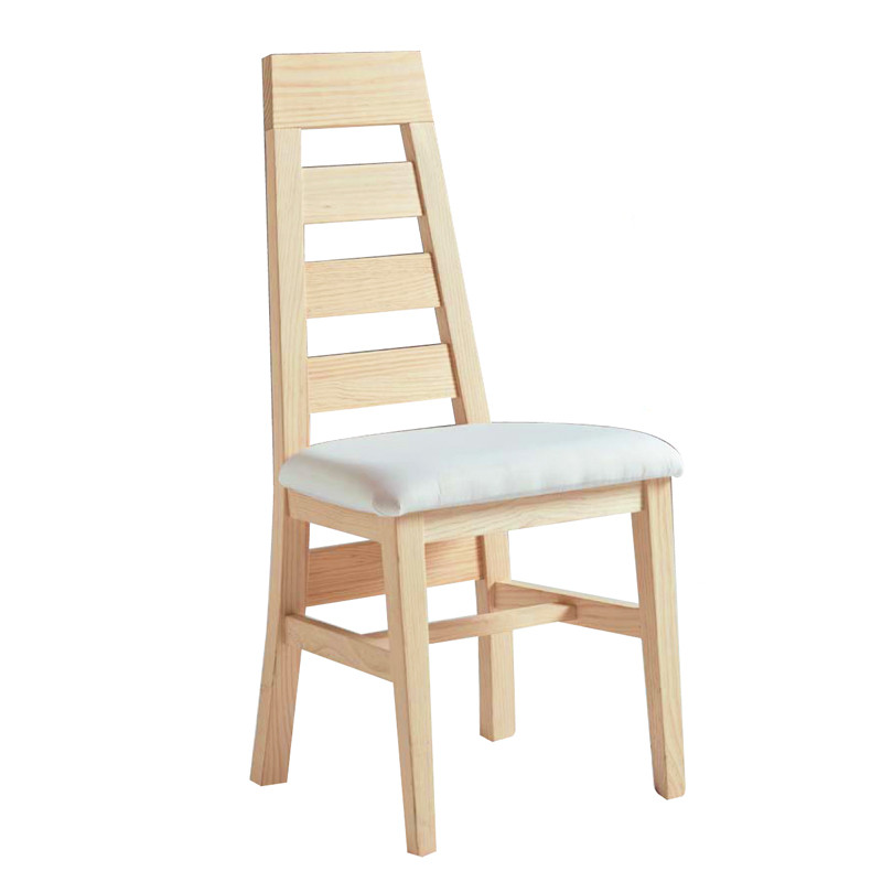 Silla moderna salón comedor con respaldo de madera Salon comedor de madera