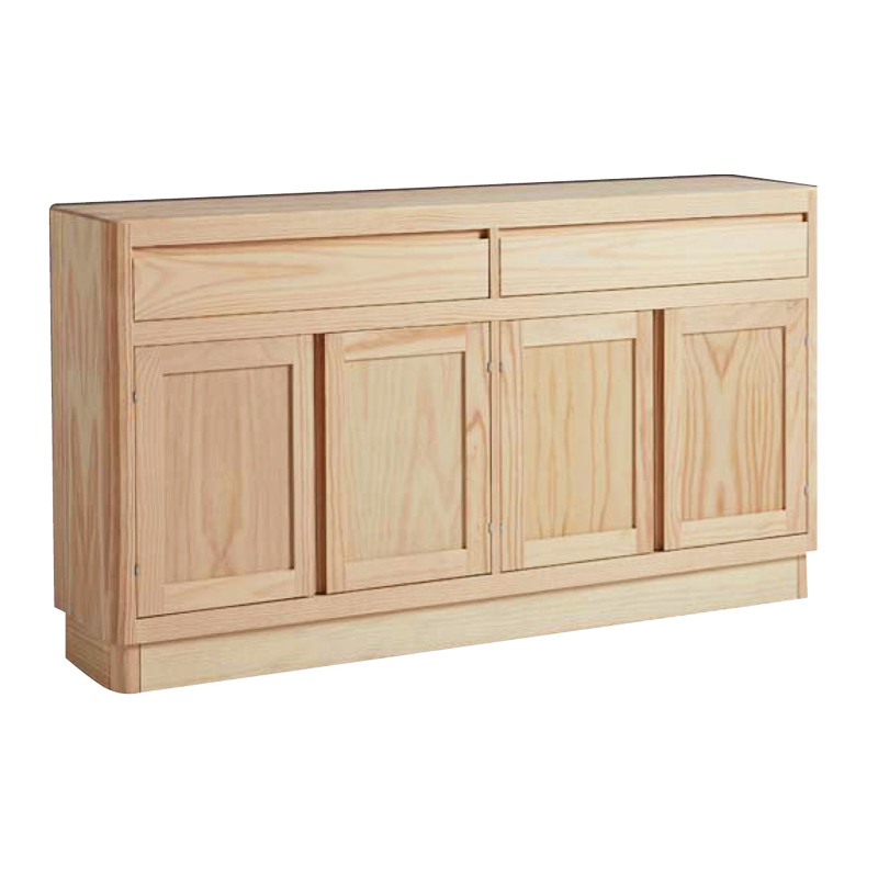 Aparador moderno 4 puertas de madera maciza de pino Adesivo De Parede Quarto Bebe ~ Aparador moderno 4 puertas de madera maciza de pino