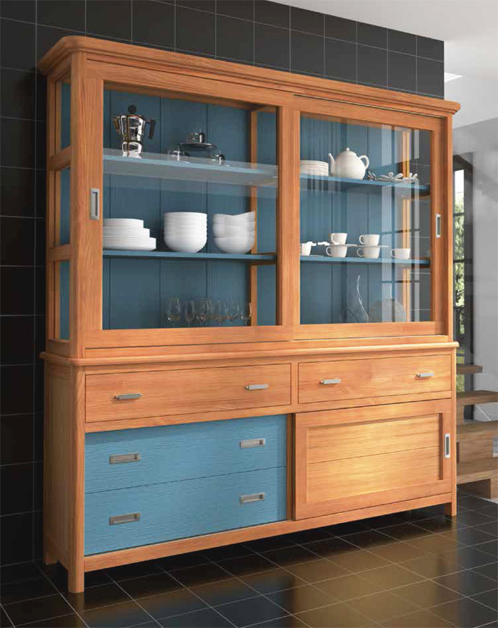 ALACENA DE MADERA DE FABRICACIÓN SOSTENIBLE EN MADERA NATURAL