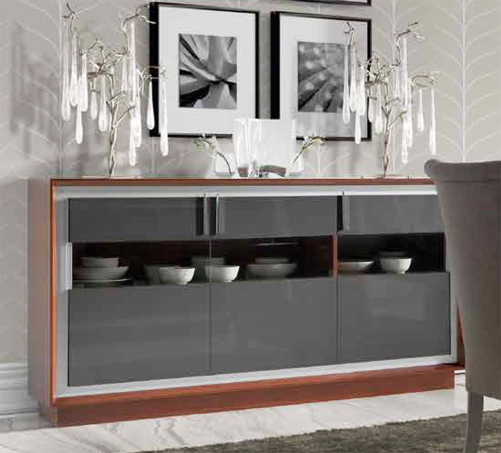 APARADOR MODERNO PUERTAS MADERA Y CRISTAL - DM