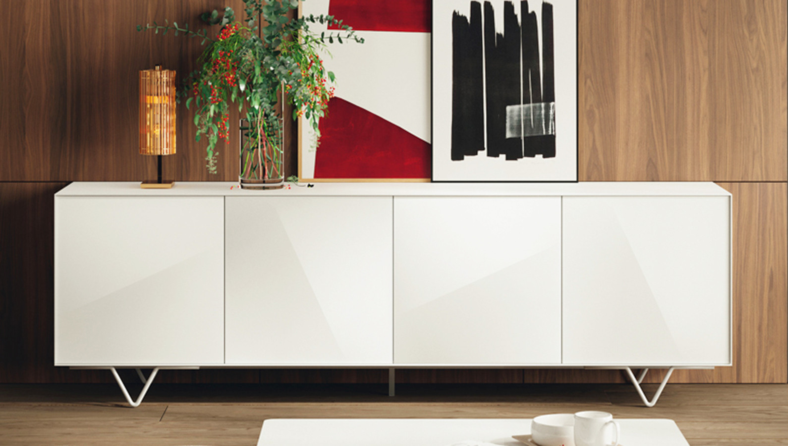 APARADOR CON PUERTAS PARA SALÓN COMEDOR MUEBLES DE DISEÑO - DM