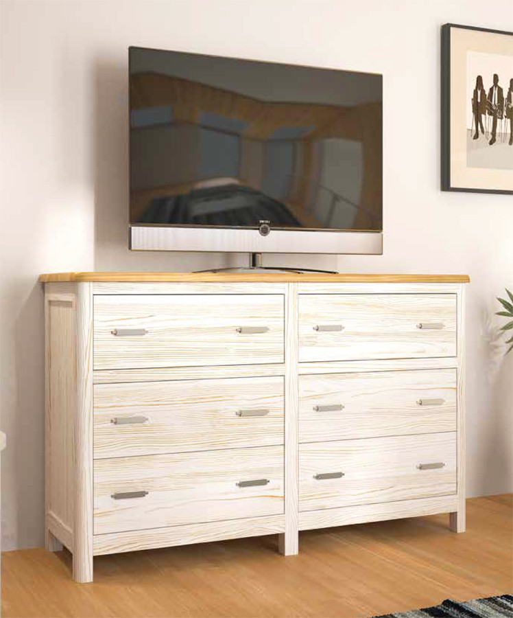 MUEBLE DE TV APARADOR CON 6 CAJONES GRAN CAPACIDAD MADERA