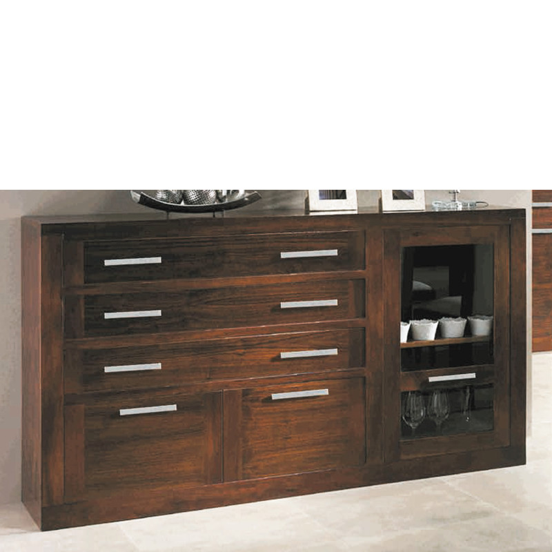 Aparador en madera de nogal para salones y comedores de calidad Salon comedor de madera