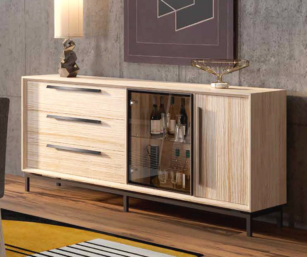 APARADOR SALÓN ESTILO NÓRDICO CON 3 CAJONES Y 2 PUERTAS MADERA