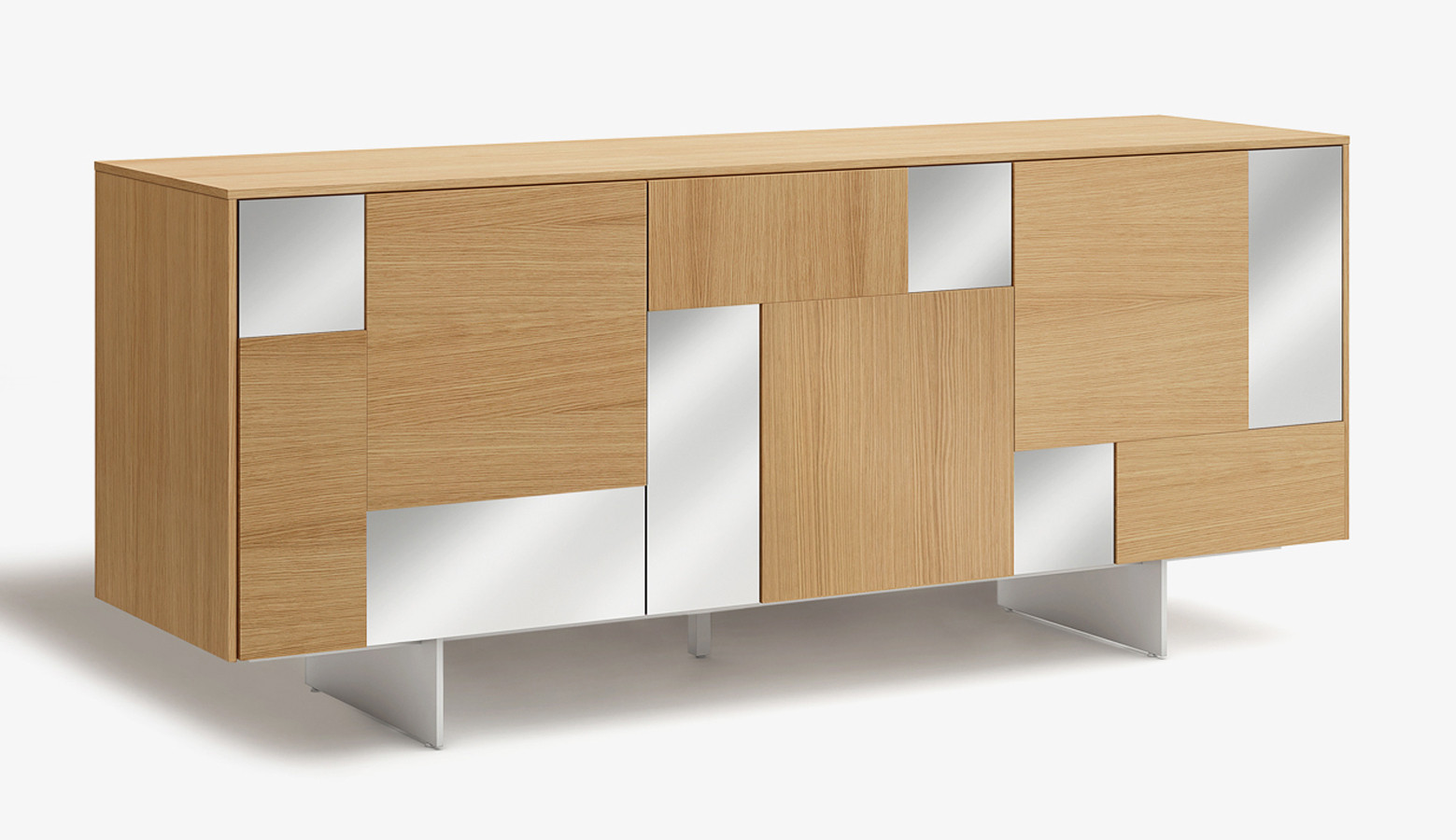 MUEBLE APARADOR PUERTAS CON ESPEJO SALÓN COMEDOR MODERNO - DM