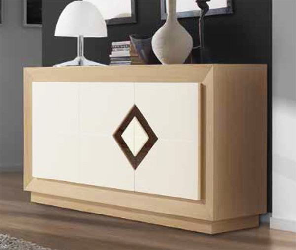 APARADOR CON 3 PUERTAS Y CAJÓN INTERIOR EN MADERA - ROBLE