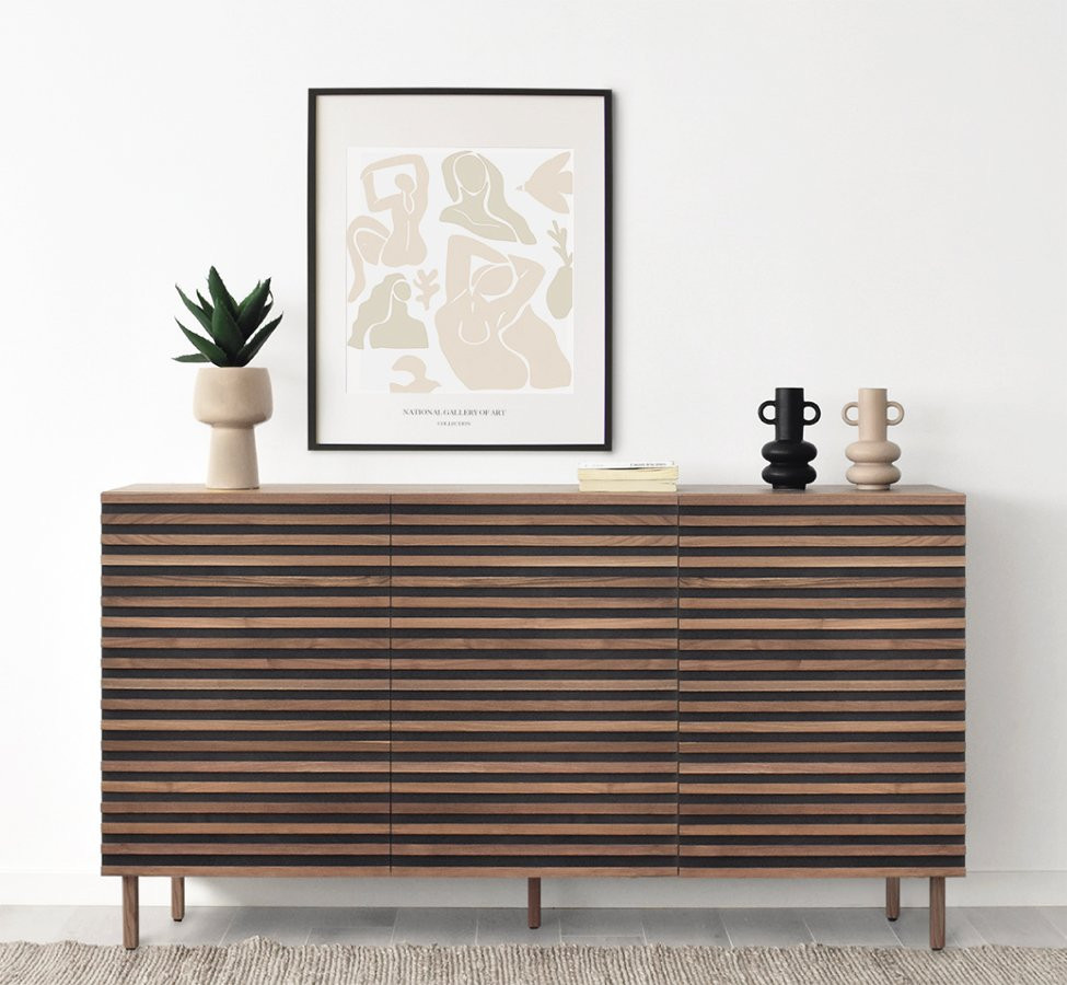 MUEBLE APARADOR DE DISEÑO NÓRDICO INDUSTRIAL MADERA - ROBLE