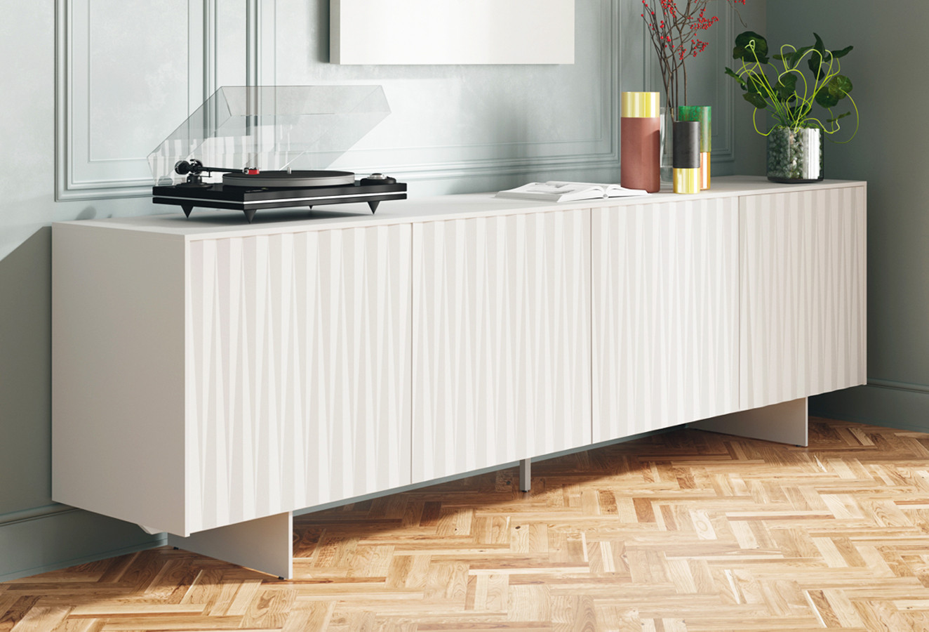APARADOR DE DISEÑO CON PUERTAS PARA SALONES MUEBLES MODERNOS - DM