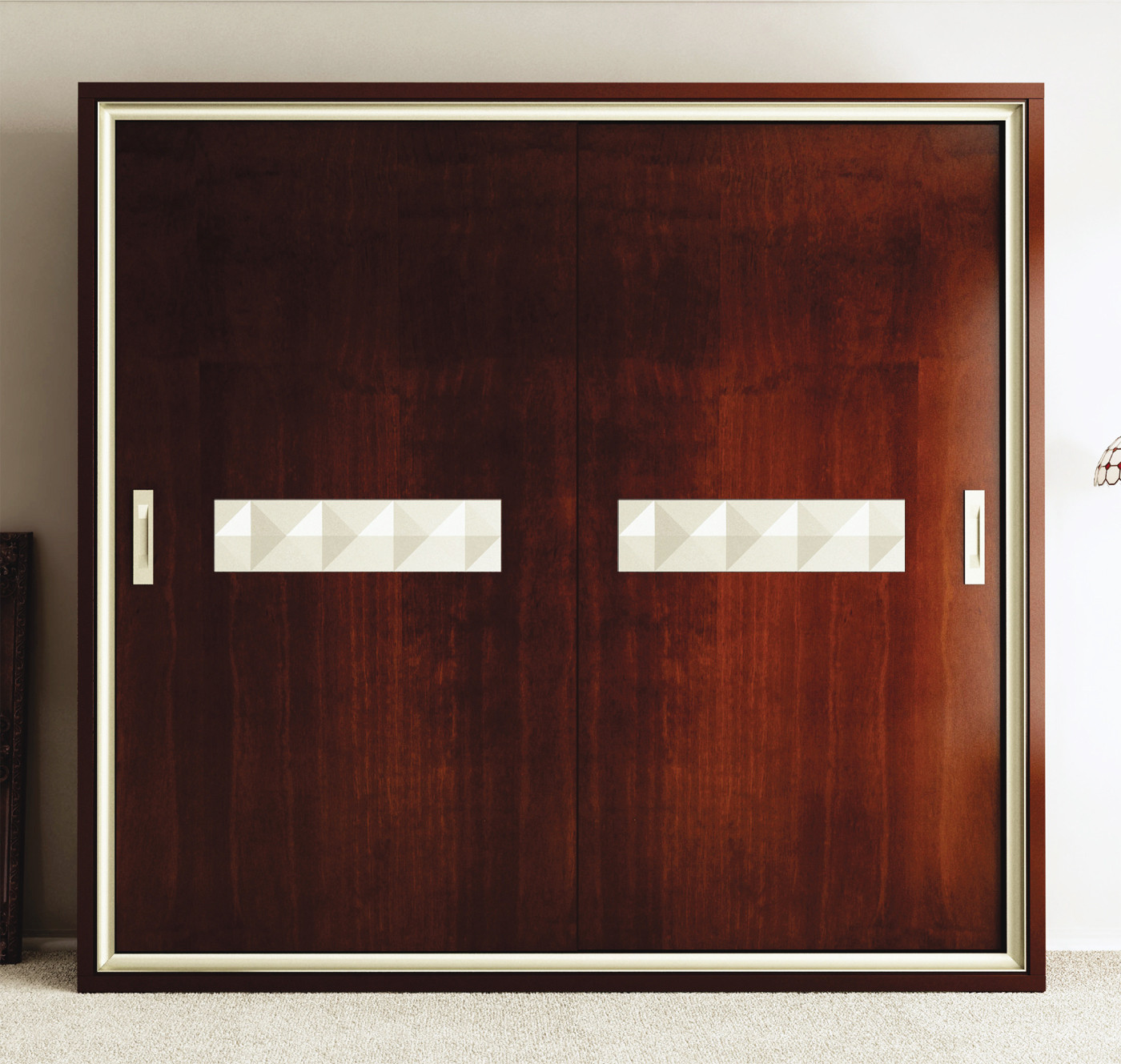 ARMARIO DE DISEÑO 2 PUERTAS CORREDERAS MADERA - PINO