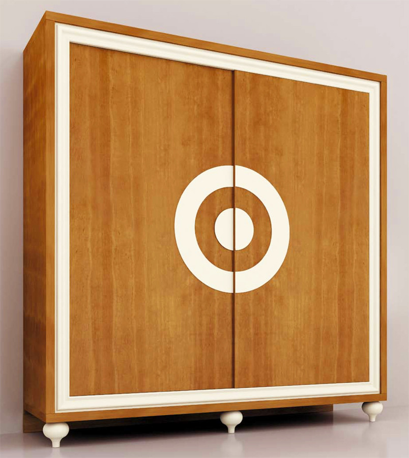 ARMARIO ROPERO 2 PUERTAS CORREDERAS MADERA - PINO