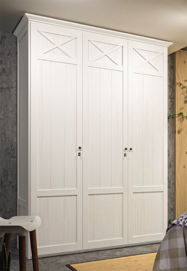 ARMARIO ROPERO CON PUERTAS CON ASPAS DORMITORIO MADERA
