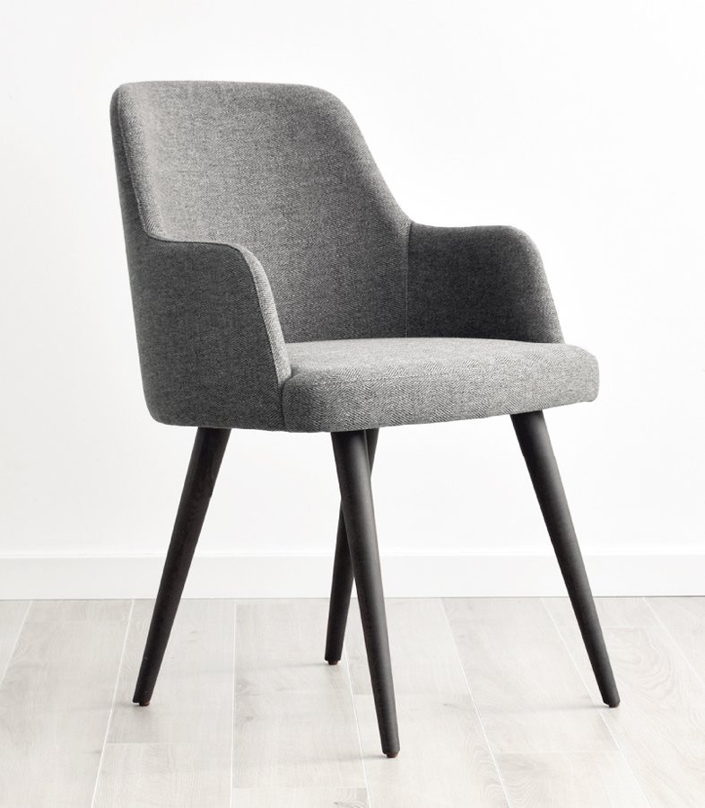 ELEGANTE BUTACA TAPIZADA PARA SALÓN COMEDOR ESTILO NÓRDICO