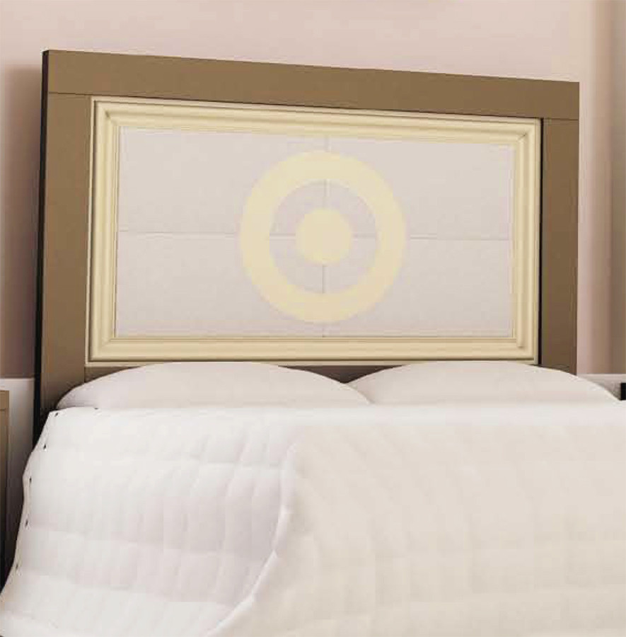 CABECERO DE CAMA TAPIZADO POLIPIEL MADERA - PINO