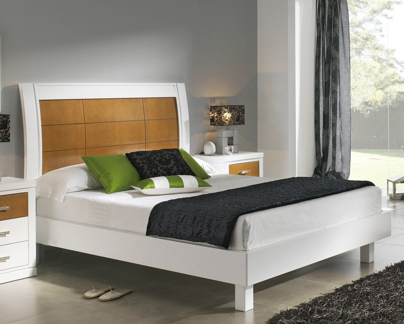 CAMA DE MADERA JUVENIL CON BANCADA - HAYA