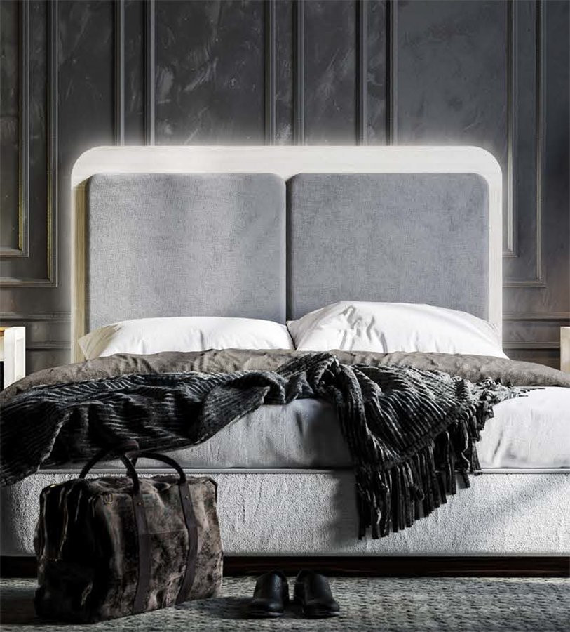 CABECERO TAPIZADO DOBLE PANEL ACOLCHADO DISEÑO CONTEMPORÁNEO