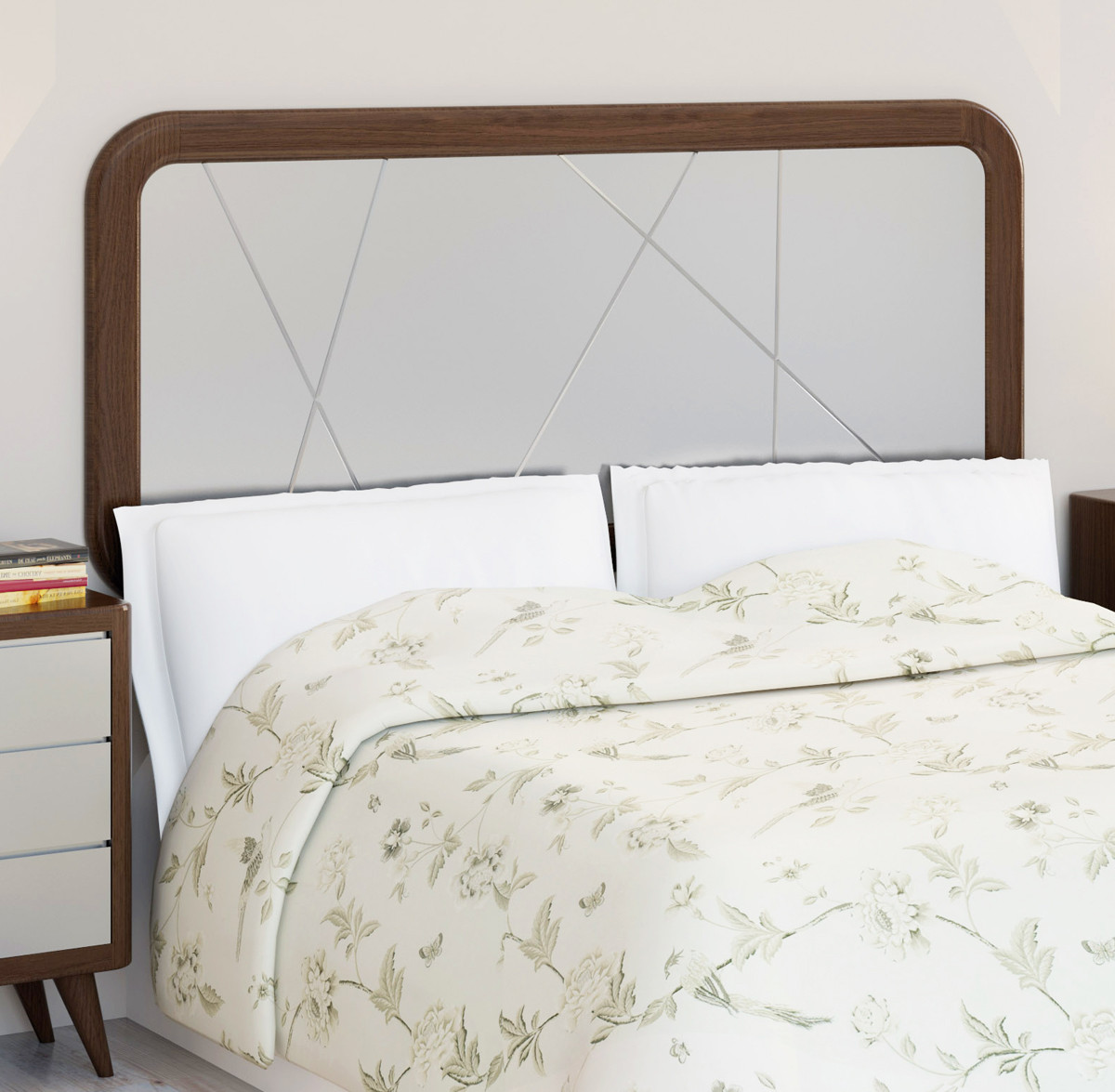 CABECERO DE CAMA RECTO ESQUINAS REDONDEADAS - PINO