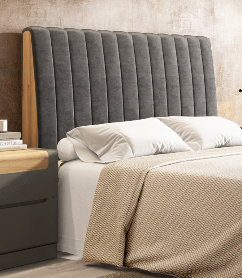 CABECERO TAPIZADO PARA DORMITORIO CON MUEBLES MODERNOS - DM