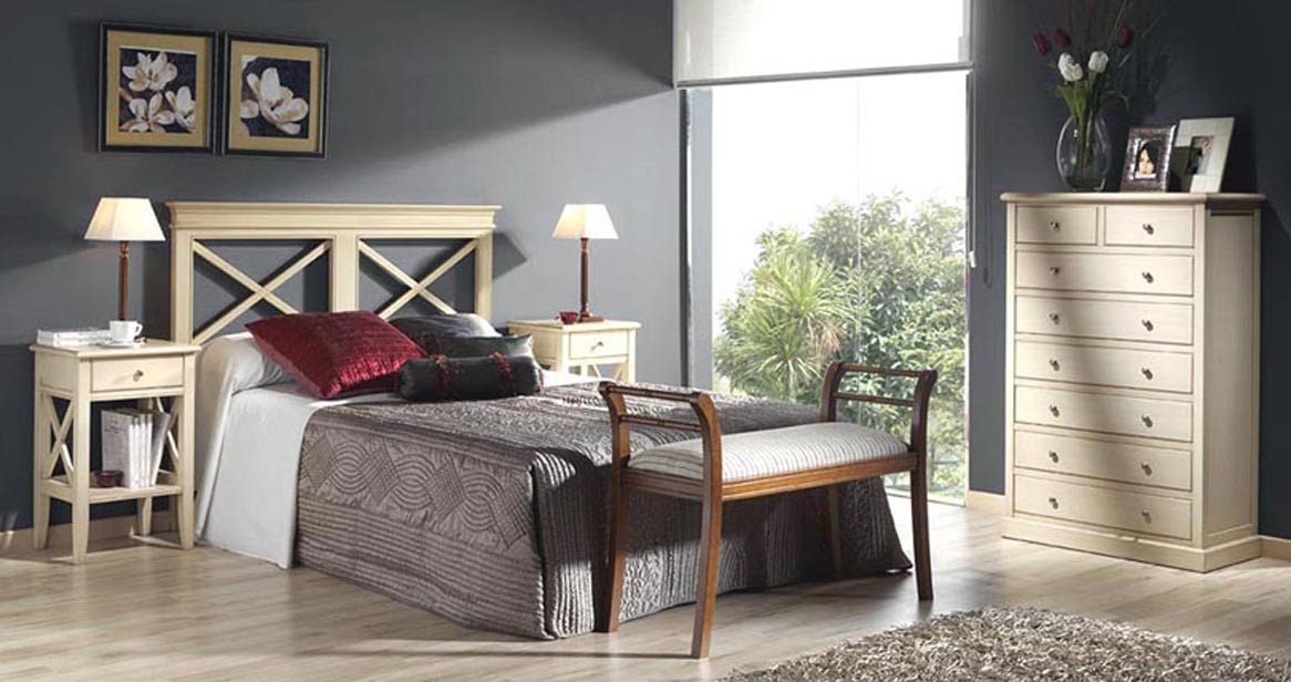 DORMITORIO MODERNO CON CABECERO ASPAS - HAYA