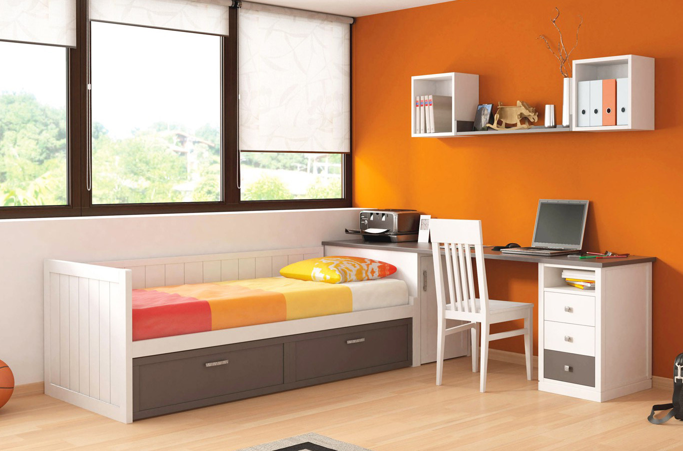 DORMITORIO PARA NIÑOS CON CAMA NIDO - HAYA