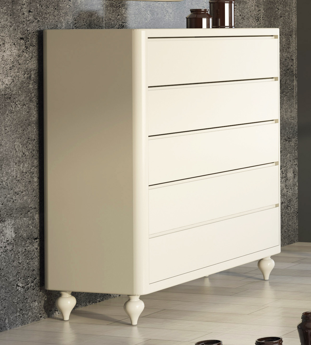 CÓMODA 5 CAJONES DORMITORIO CLÁSICO MADERA - PINO