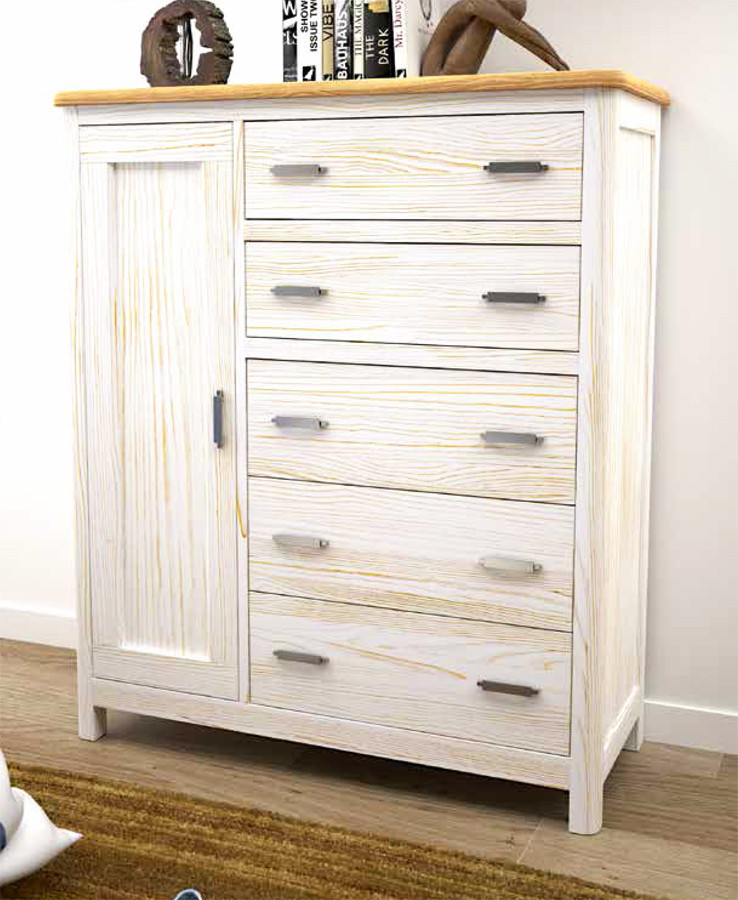 COMODA CON PUERTA ESQUINAS REDONDEADAS MADERA