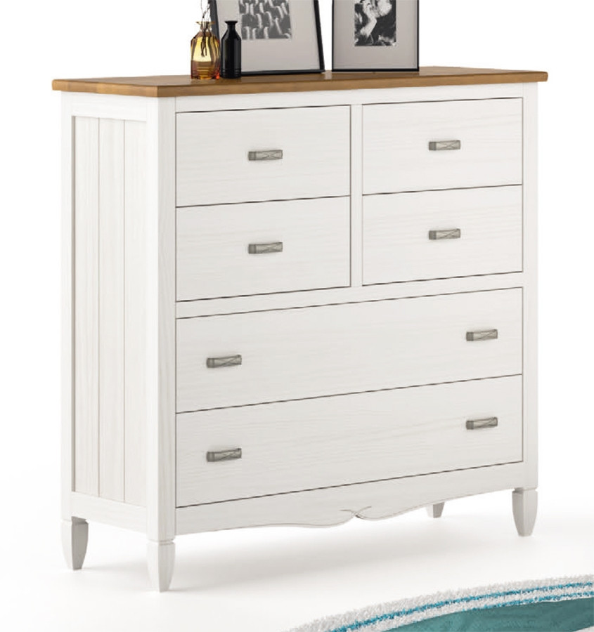 COMODA CON 6 CAJONES DORMITORIO MADERA
