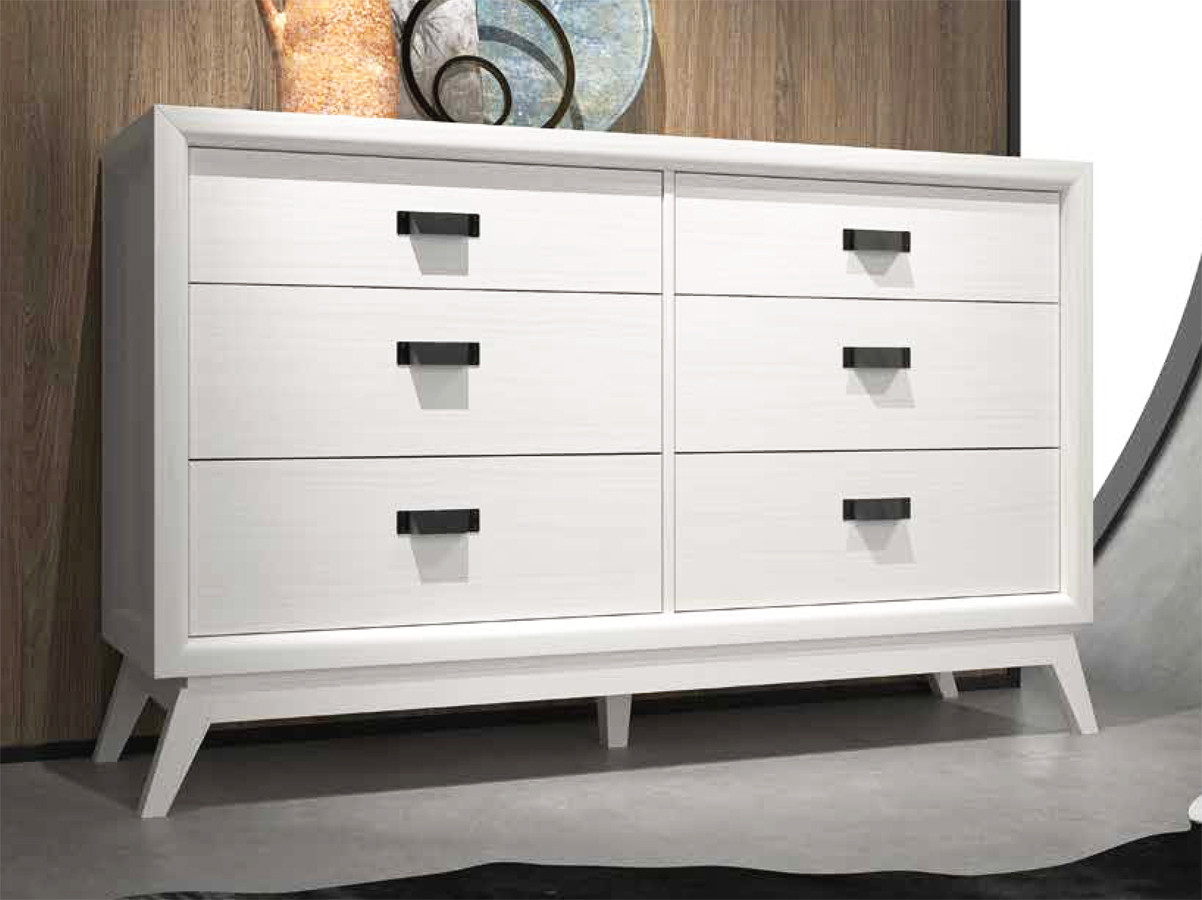 CÓMODA DE DISEÑO NÓRDICO CON 6 CAJONES MADERA SOSTENIBLE