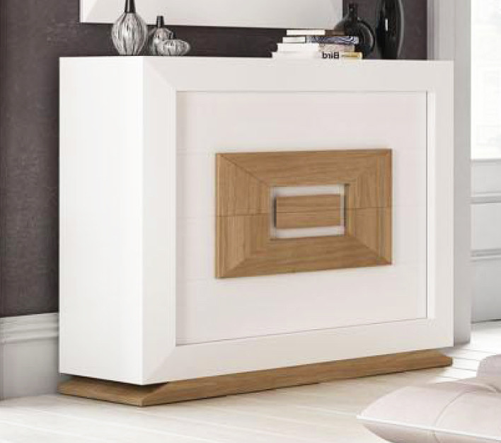 CÓMODA DE DISEÑO CON 4 CAJONES MADERA - ROBLE
