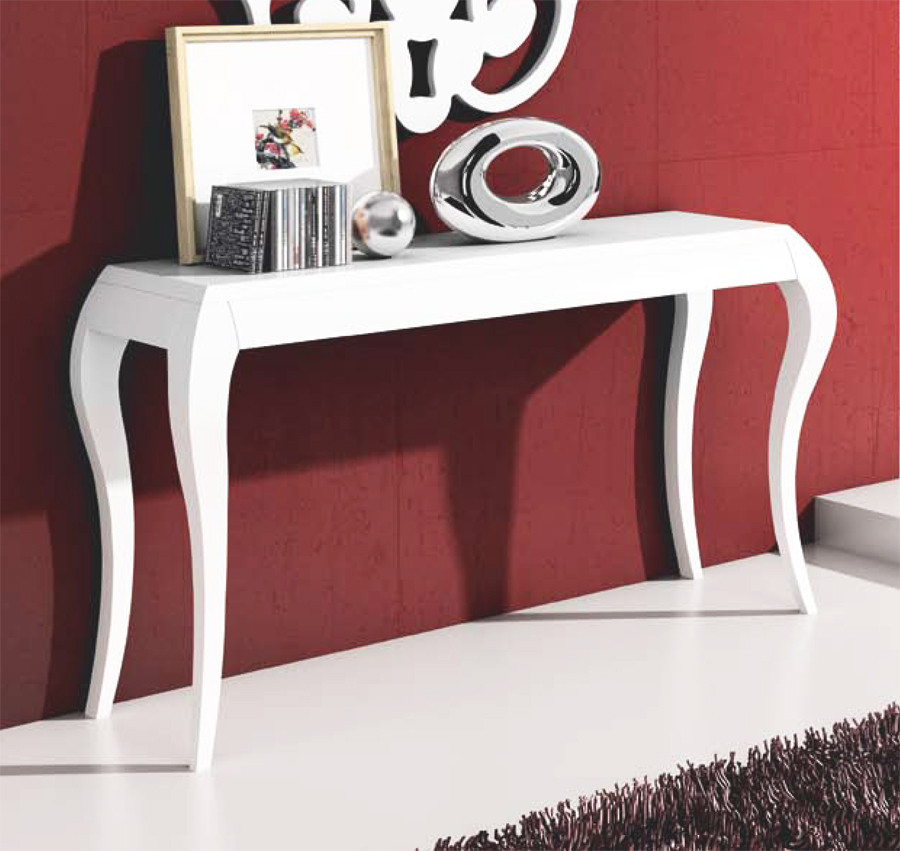 CONSOLA DE ENTRADA CON PATAS ISABELINAS MADERA - PINO