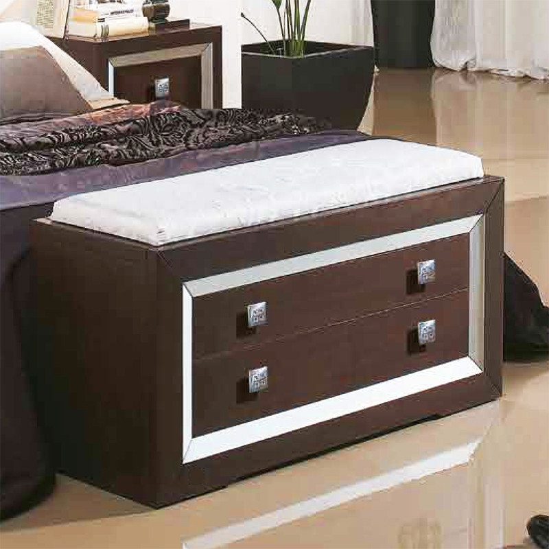 Creta frío Hacer la cama Descalzadora con cajones y en Madera de Pino
