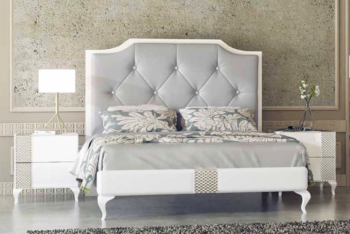 MUEBLES DE DORMITORIO CON CABECERO CON BANCADA - DM