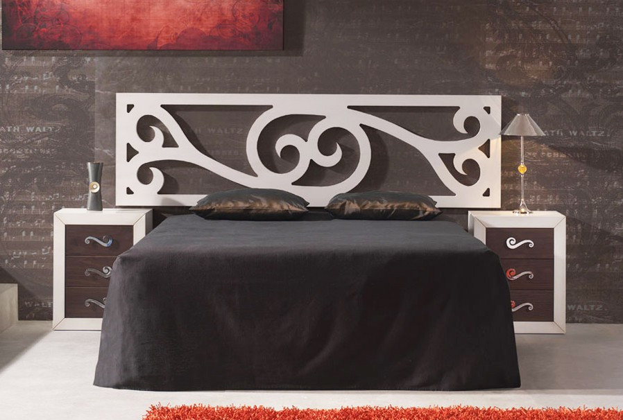 DORMITORIO MATRIMONIO CABECERO CALADO - PINO