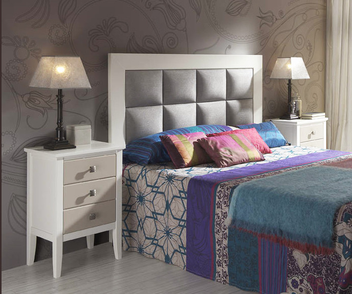 MUEBLES DORMITORIO MODERNO TAPIZADO - HAYA