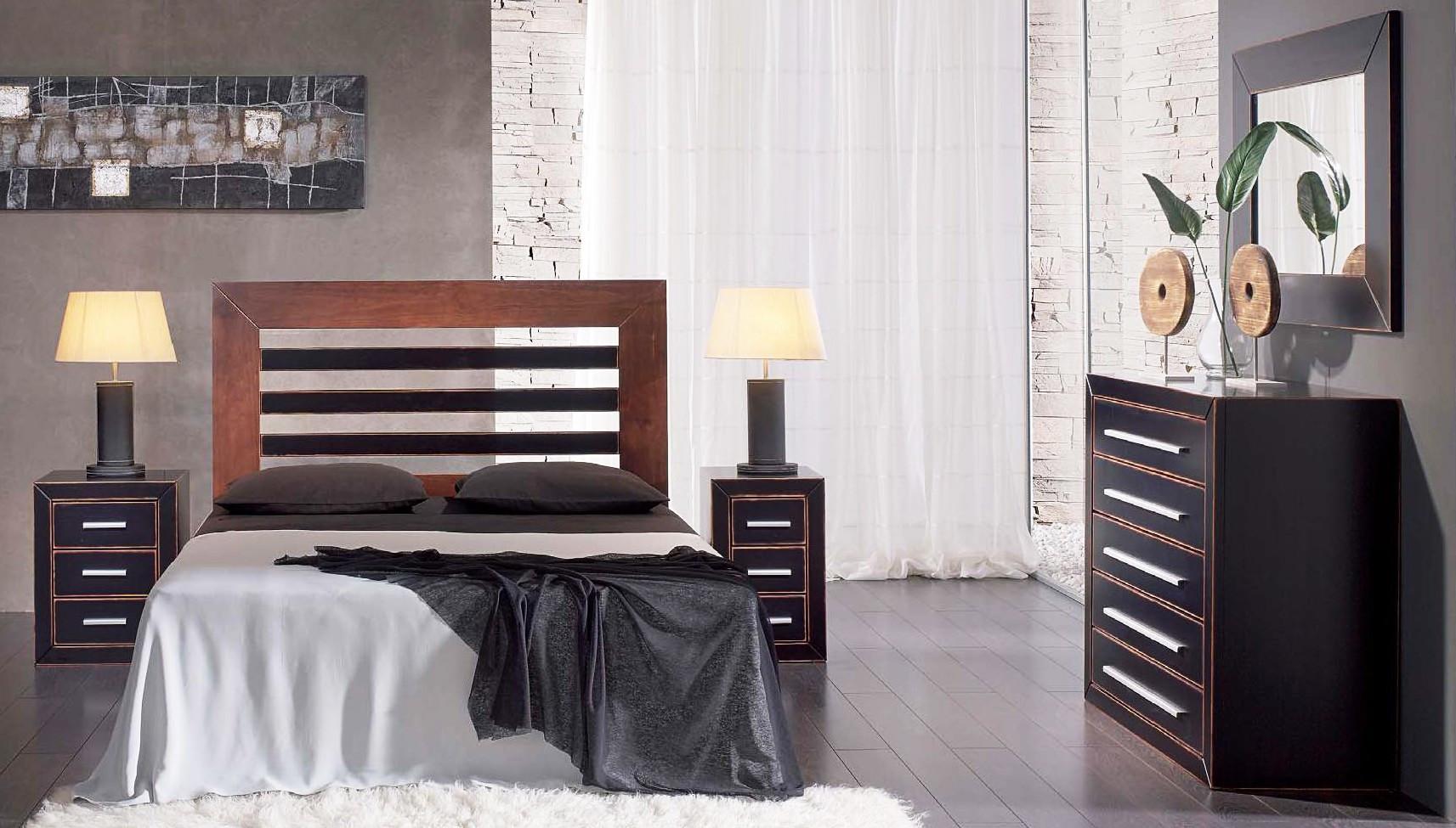DORMITORIO MATRIMONIO MADERA - PINO