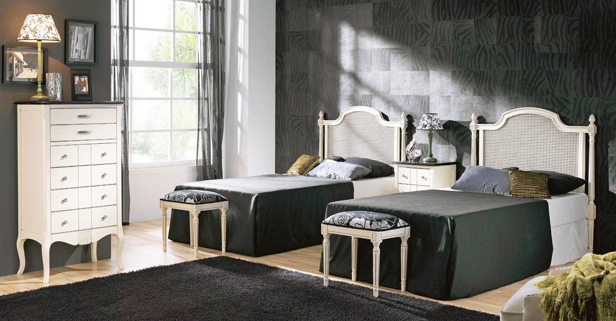 HABITACIÓN JUVENIL CABECEROS CON REJILLA - HAYA