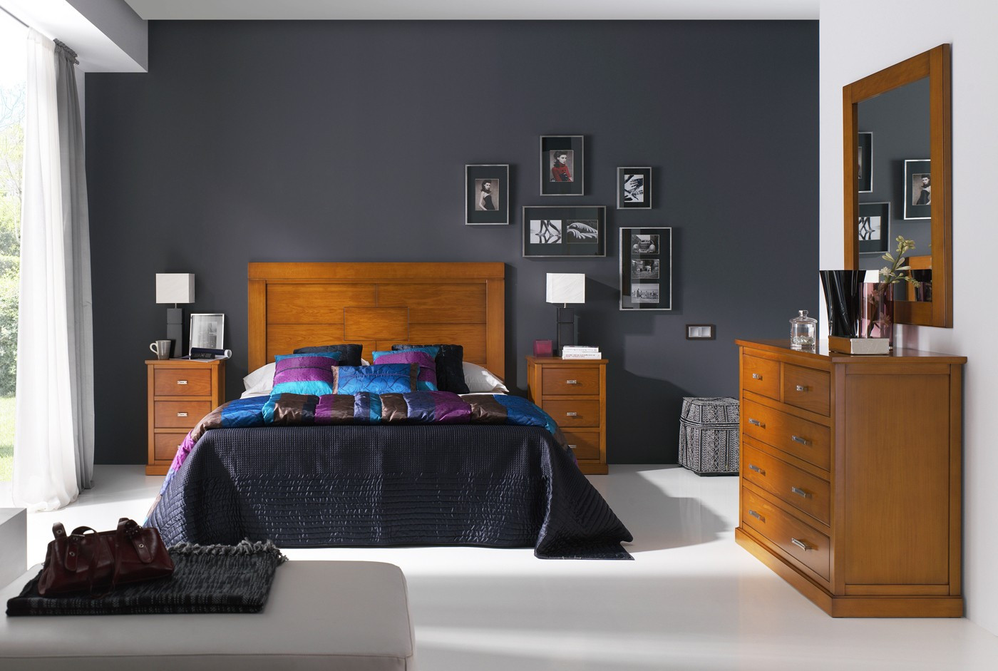 MUEBLES DORMITORIO MATRIMONIO MADERA - HAYA