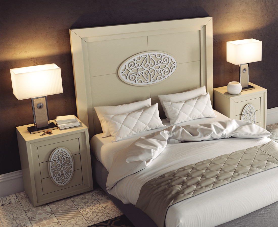 MUEBLES DE DORMITORIO DE MADERA DE LÍNEAS MODERNAS