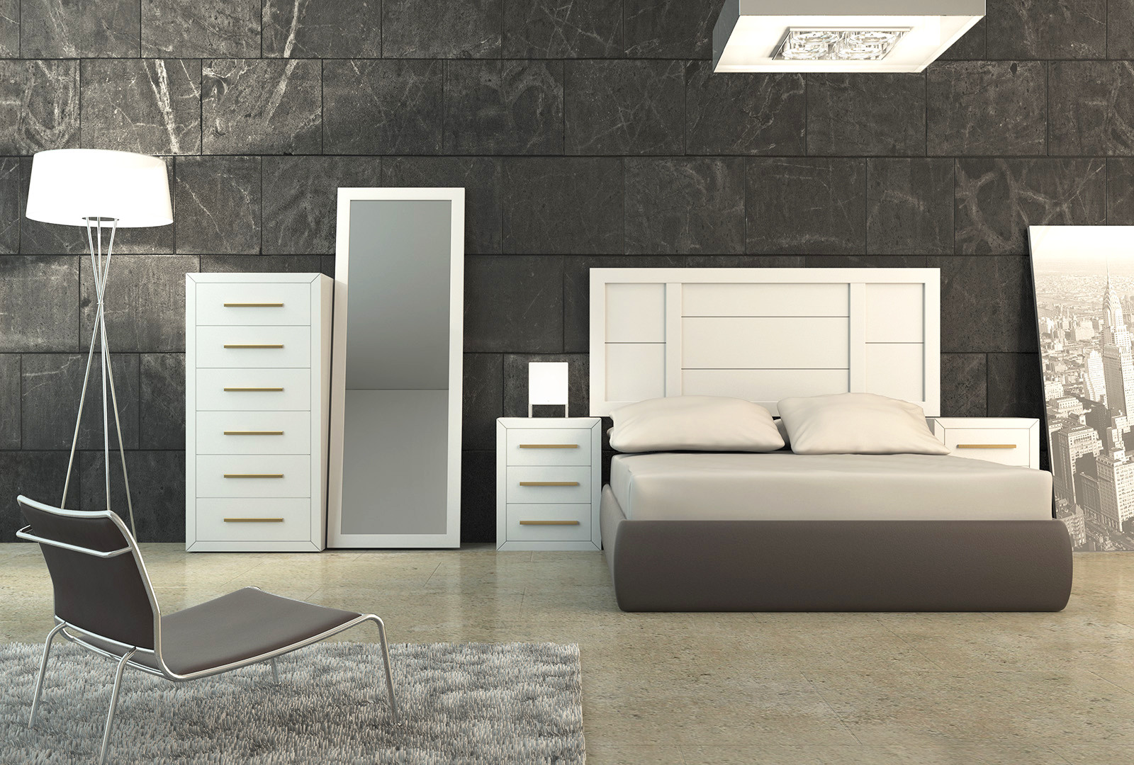 DORMITORIO MODELO RECTO MADERA - PINO