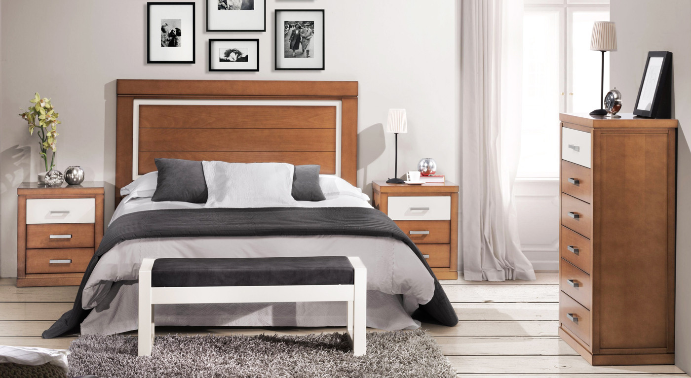 MUEBLES DORMITORIO MATRIMONIO MADERA - HAYA