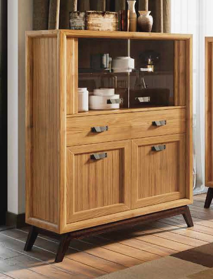 VITRINA AUXILIAR PARA COMEDOR ESTILO NÓRDICO EN MADERA SOSTENIBLE