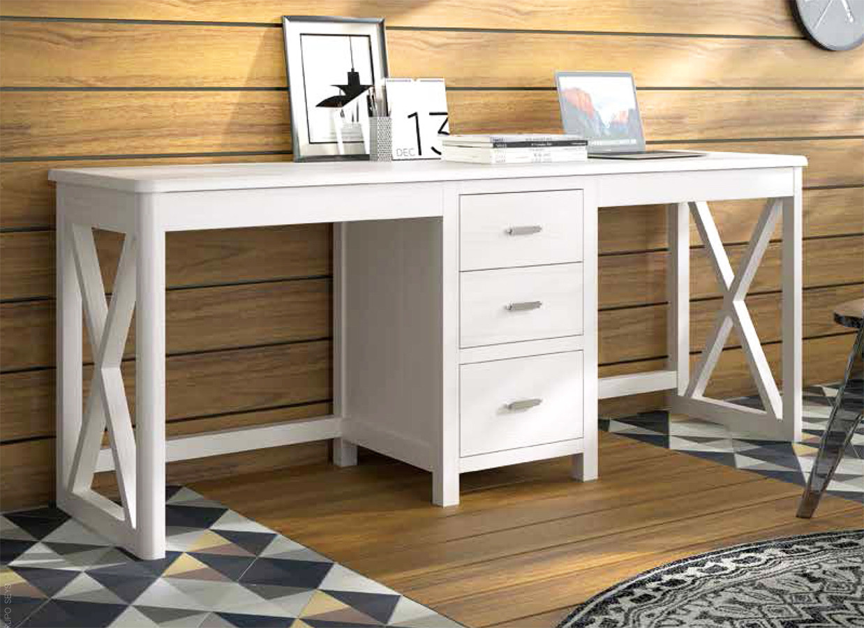 MESA DE ESCRITORIO CON UNA CAJONERA Y DOS PUESTOS DE TRABAJO