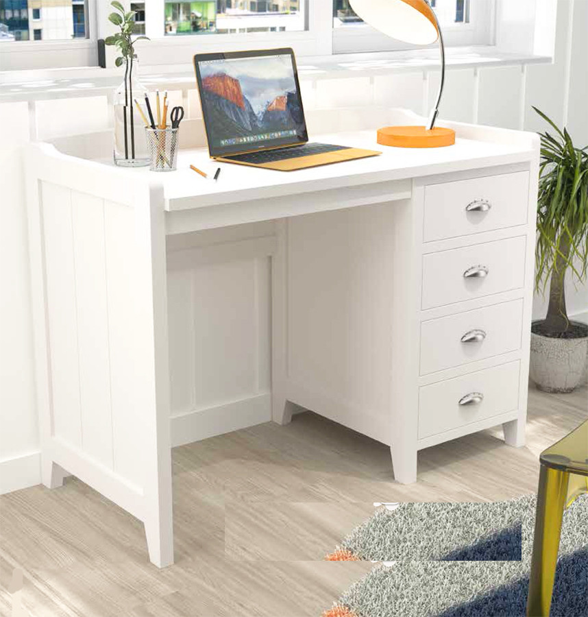 ESCRITORIO JUVENIL CON 4 CAJONES PARA DORMITORIO MADERA