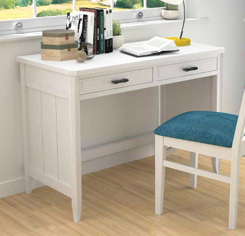 MESA DE ESCRITORIO CON 2 CAJONES EN MADERA NATURAL DE PINO