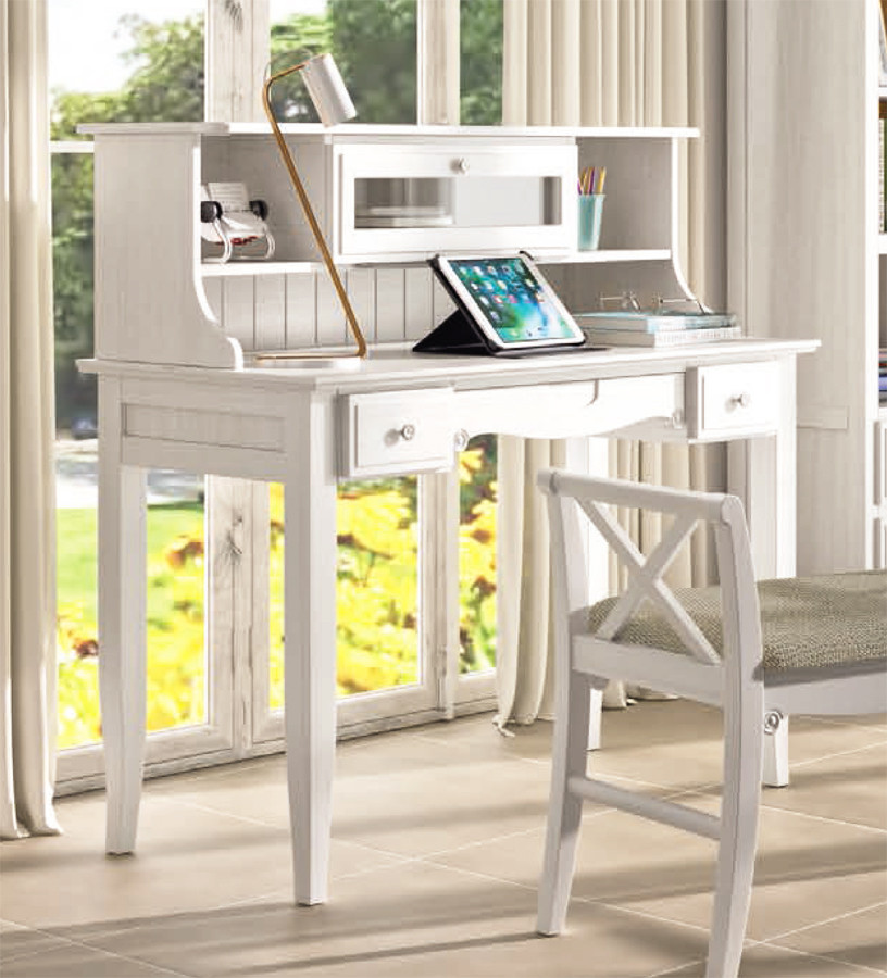 ESCRITORIO ROMÁNTICO CON BUREAU Y 2 CAJONES