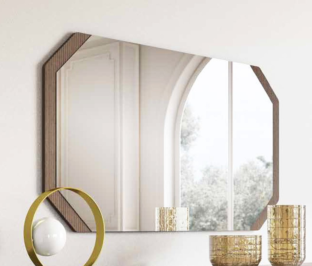 ESPEJO CON MARCO DE MADERA IDEAL PARA ESTANCIAS CON MUEBLES MODERNOS