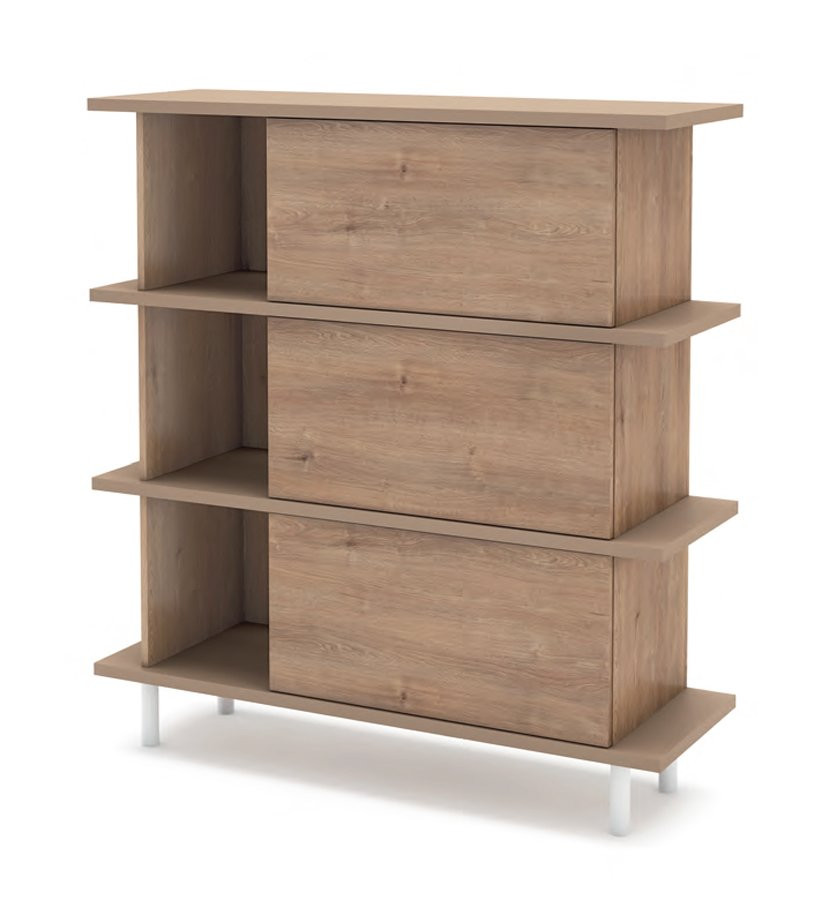 ESTANTERÍA MODULAR CON PUERTAS Y DISEÑO MINIMALISTA Y MODERNO