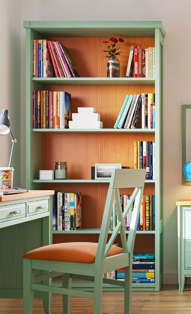 ESTANTERÍA CON BALDAS MADERA IDEAL PARA DORMITORIOS JUVENILES