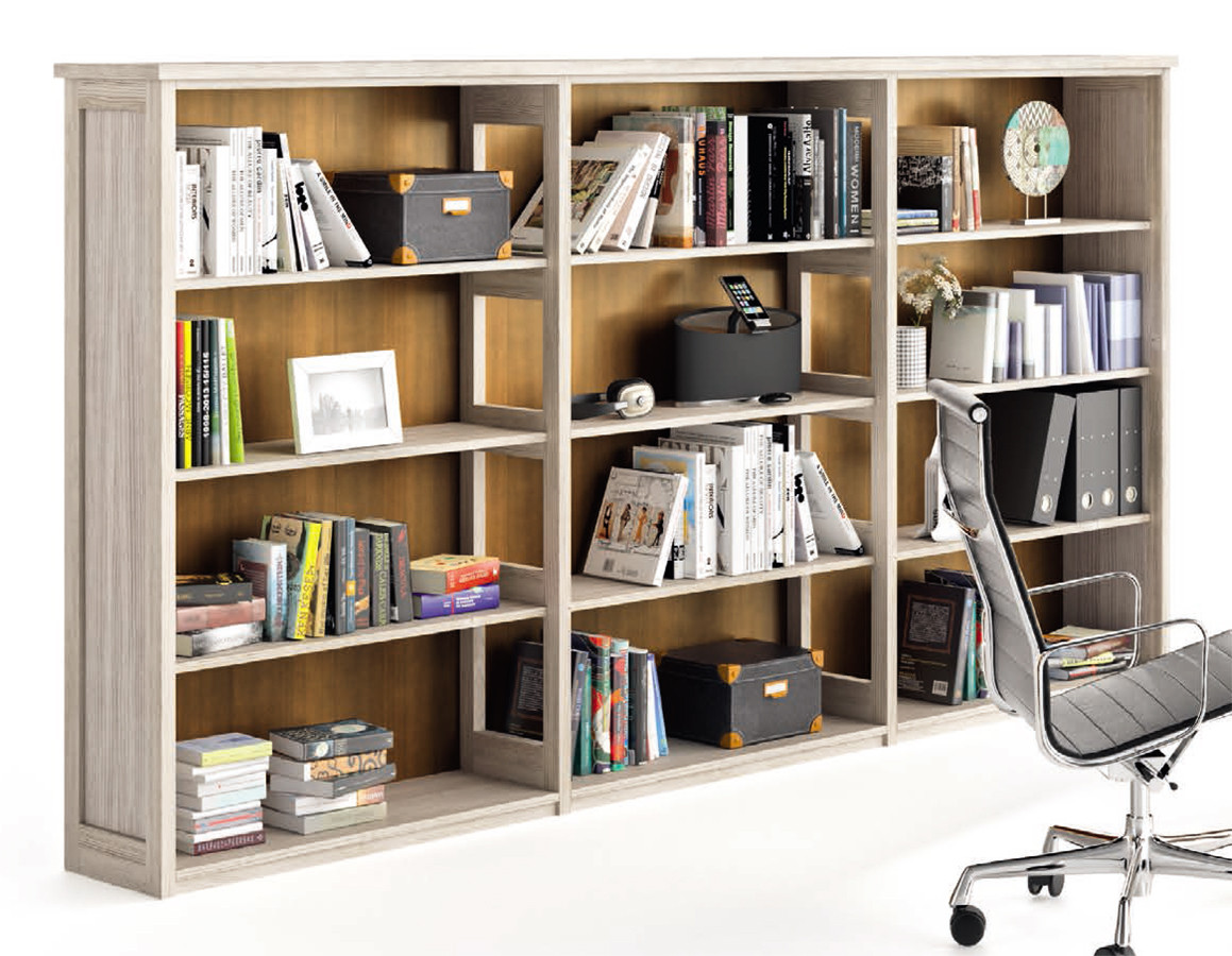 ▷ LIBRERÍA BAJA EN MADERA DE CALIDAD para teletrabajo en casa