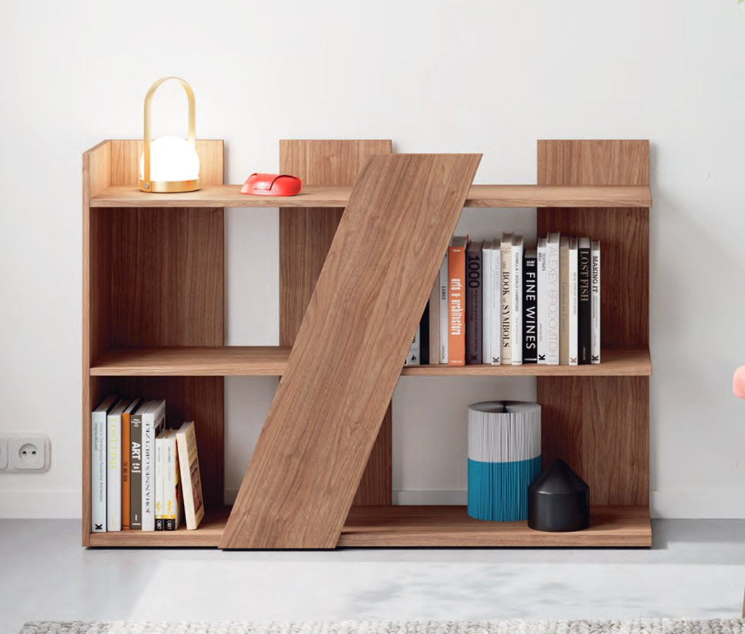 ESTANTERÍA BAJA EN FORMATO MODULAR IDEAL COMO MUEBLE AUXILIAR