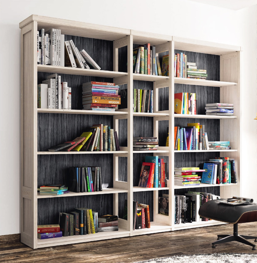 ▷ LIBRERÍA ESTANTERÍA EN MADERA para estancias de teletrabajo